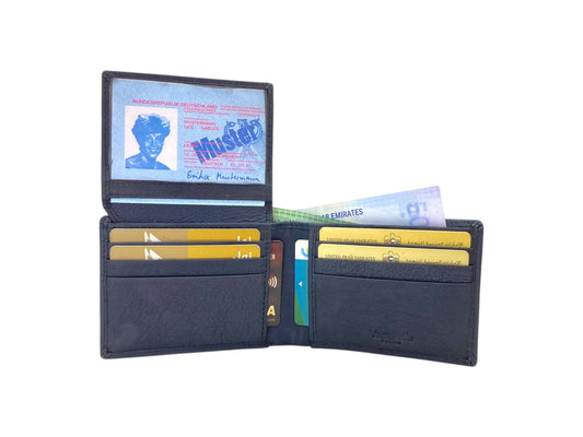 VacaPelle 10-12 Card Billfold Genuine Leather Wallet # 1347