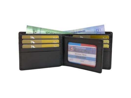 VacaPelle 12-14 Card Billfold Genuine Leather Wallet # 4094N