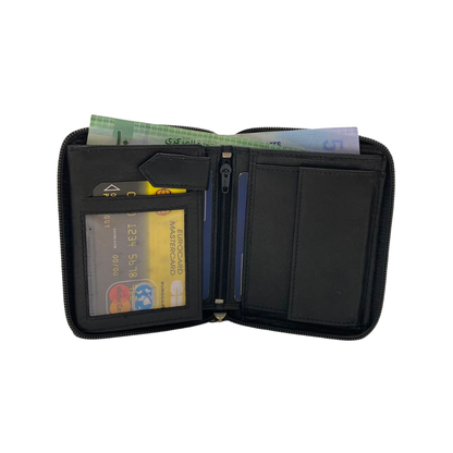 Fullzip leather mens Wallet #621CZ