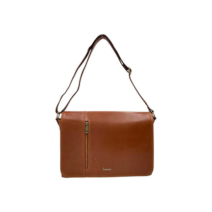 Italian Leather Messenger Bag # 2491