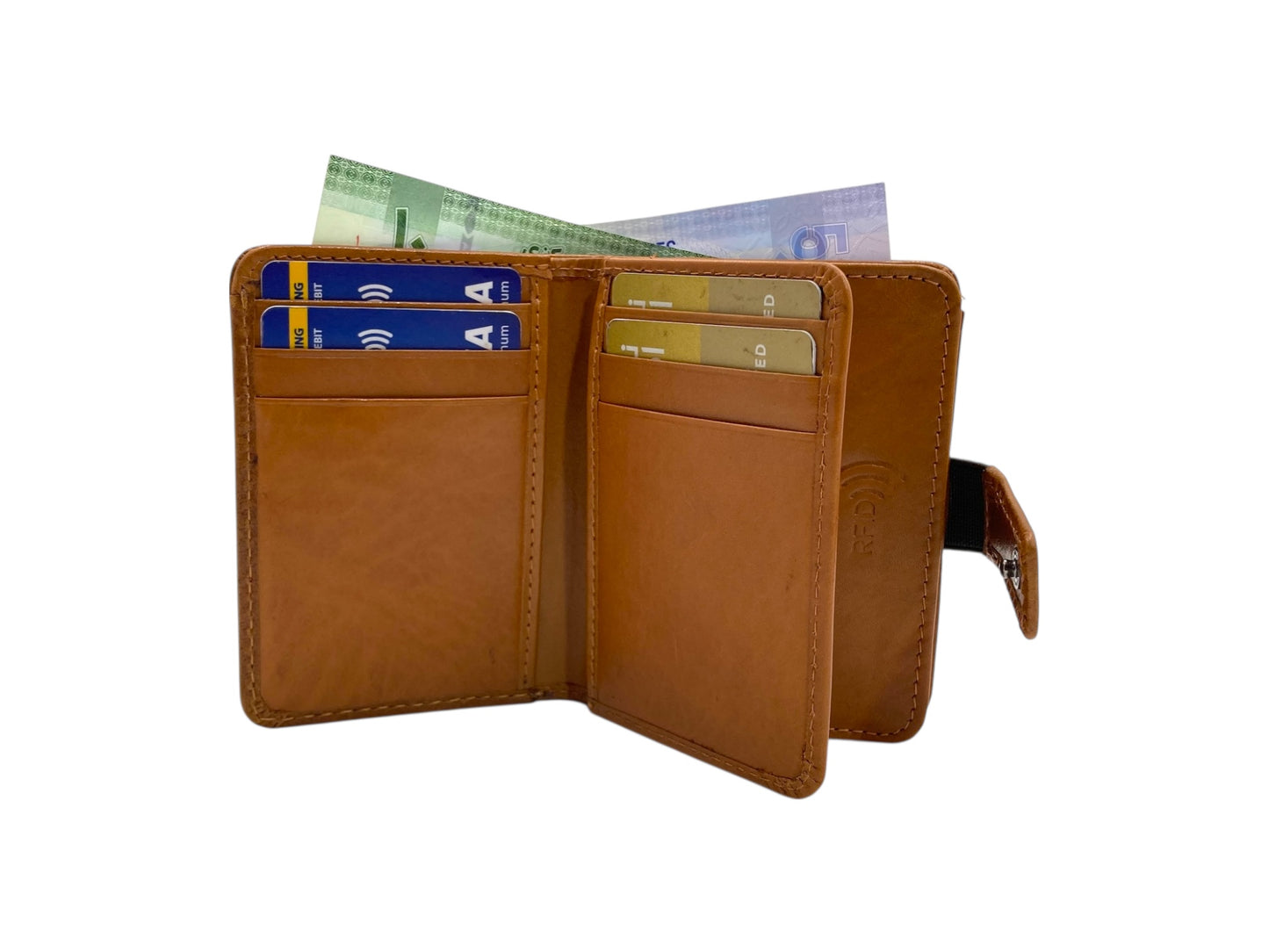 Compact Credit Cards & Cash Wallet With RFID # 4193A [EL.LOOP]