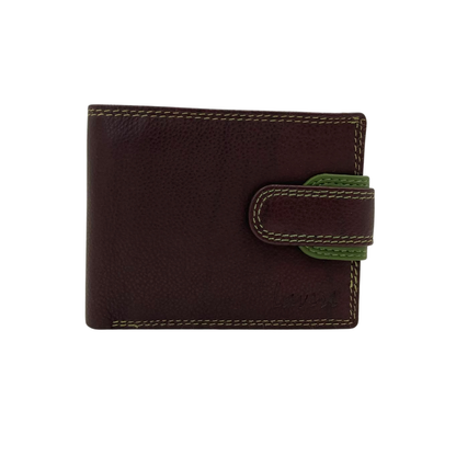 Mens Genuine Leather Mens wallet Leather Lined Bi fold Wallet For Men # 1350CBL