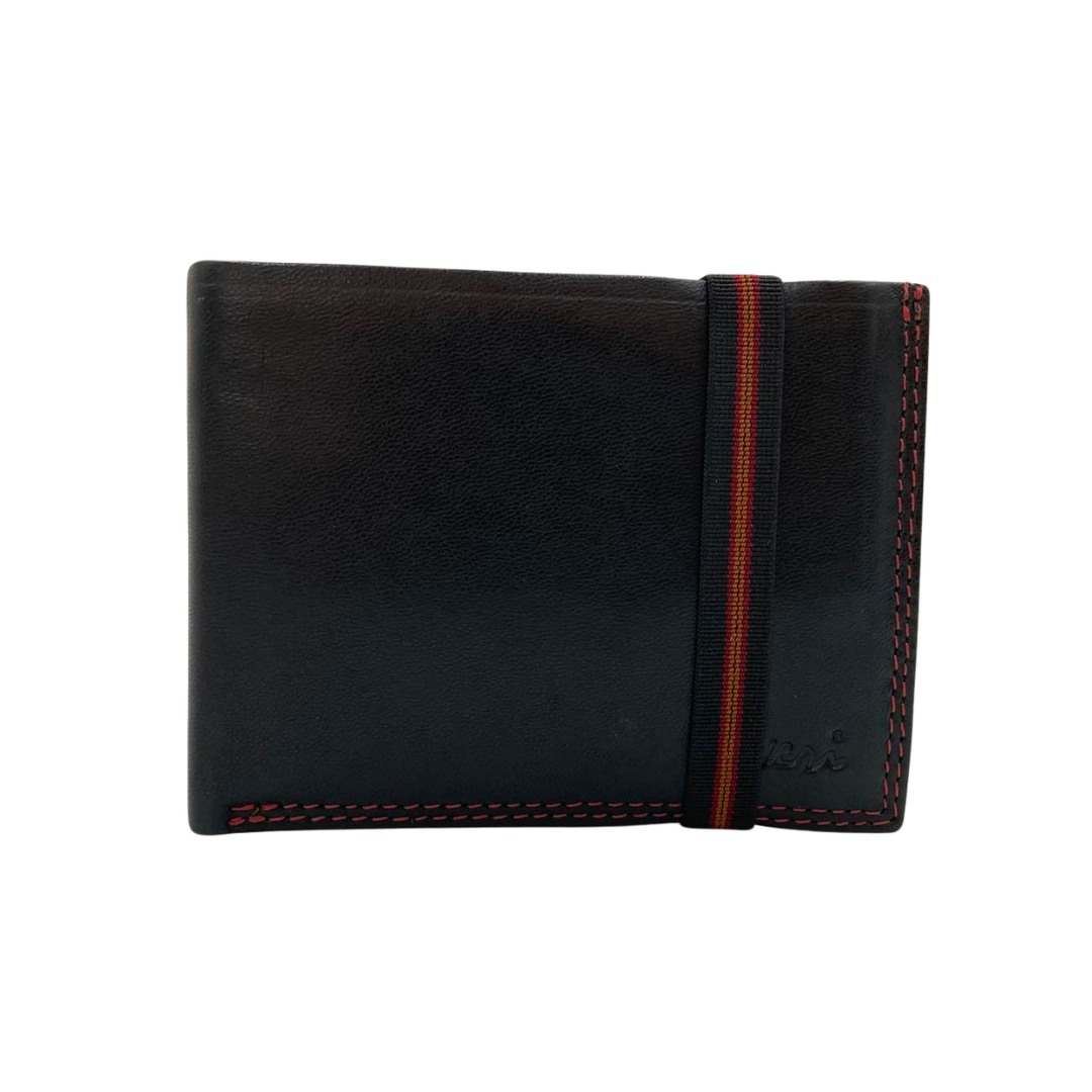 Mens Genuine Leather Mens wallet Leather Lined Bi fold Wallet For Men # 1406 EL