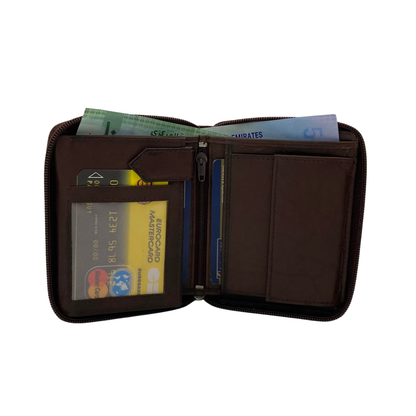 Fullzip leather mens Wallet #621CZ