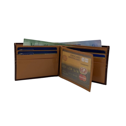 Classic Men's Waterproof Bifold Leather Wallet with Flip ID Window #1728