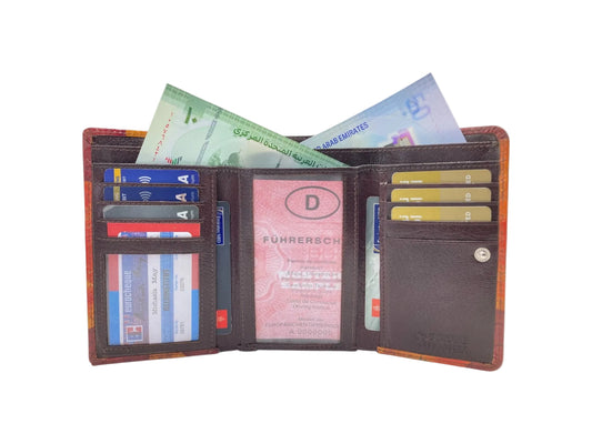 Women's Multi-Color Leather Wallet  # 1681