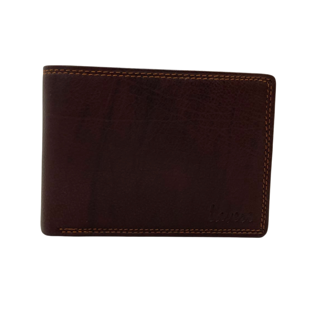 Mens Genuine Leather Mens wallet Leather Lined Bi fold Wallet For Men # 1510