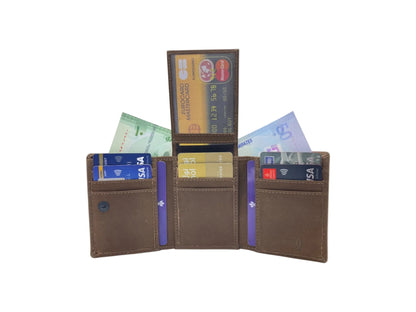 VIP Vintage Men's Trifold Wallet # RFID 1159 BUTTON
