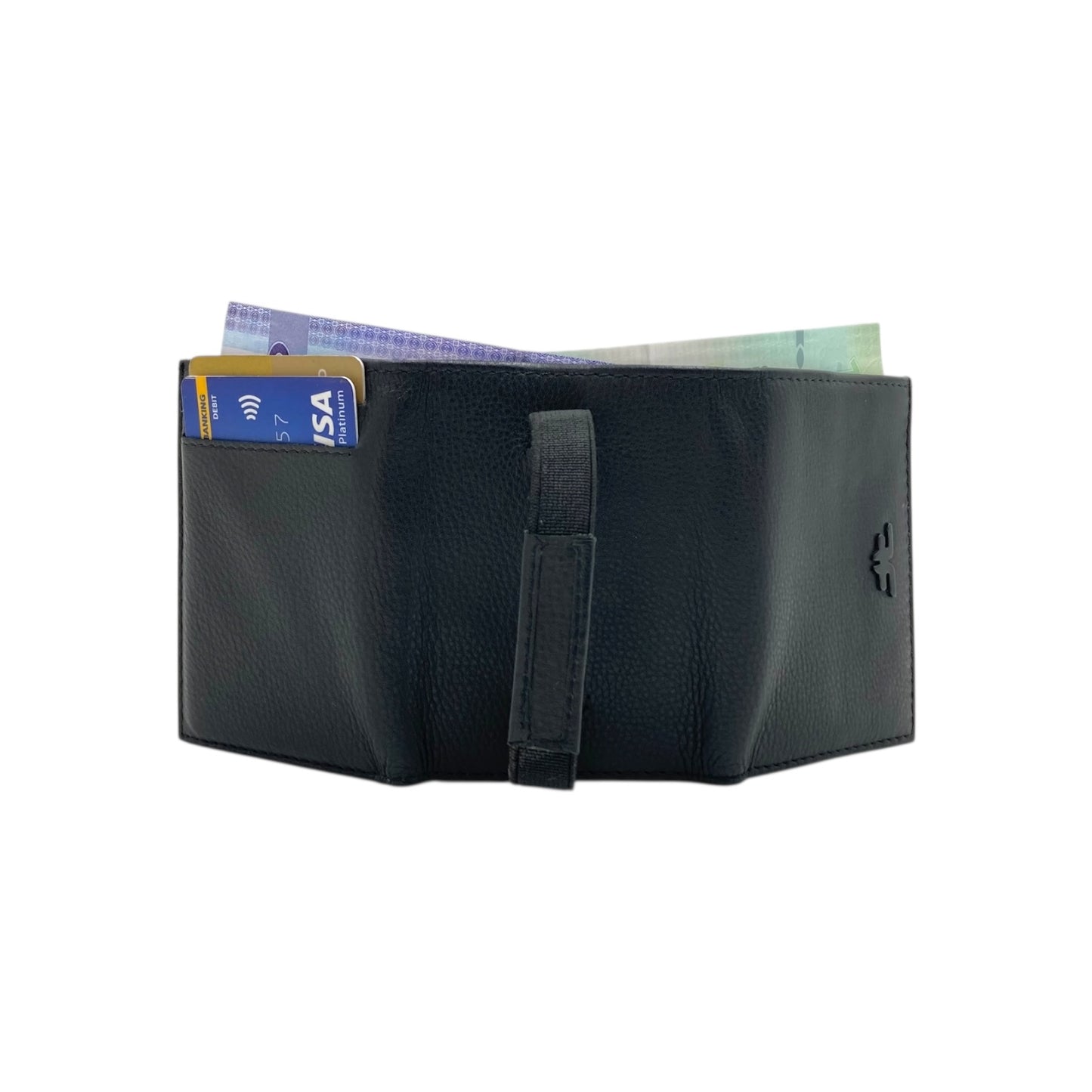 Compact Trifold Cards & Cash Wallet #  1891 [8] Elastic