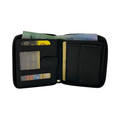 Fullzip leather mens Wallet #664CZ