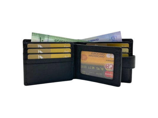 VacaPelle 12-14 Card Billfold Genuine Leather Wallet # 4094NL
