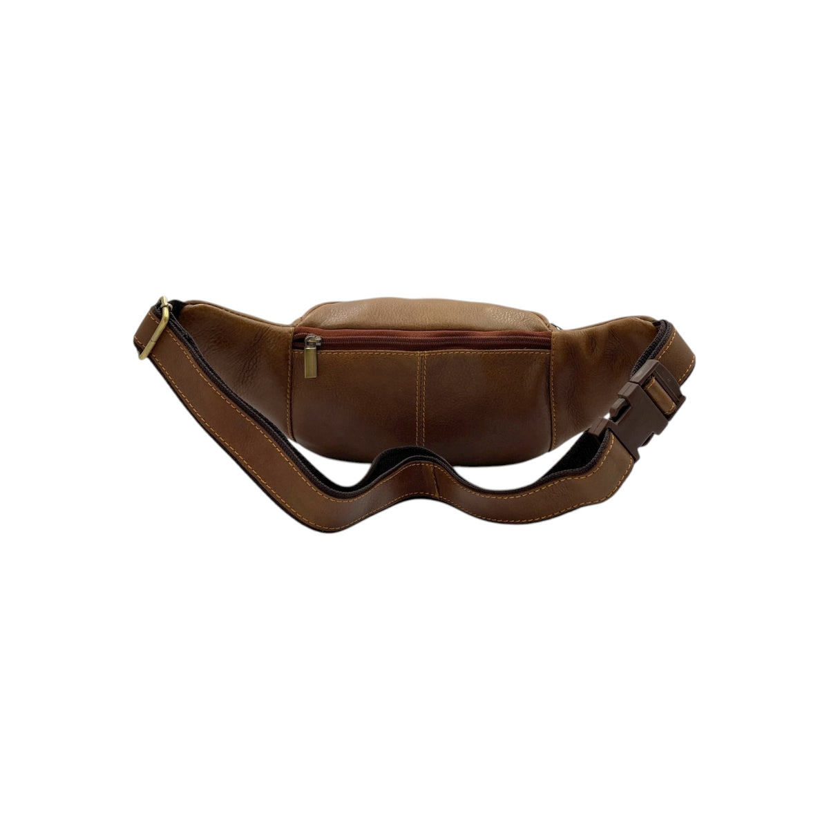 Classic Leather Belt Bag with Three Zippers – Sling Bag for Men & Women ,Belt pouch, Leather Waist Bag  # 2178