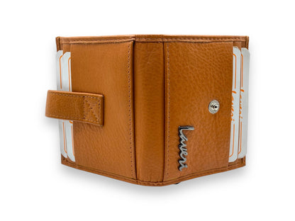 Smart Pop-Up Metallic Card Holder Bi-Fold Wallet in Leather # 4029C.Box