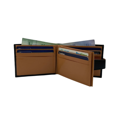 Classic Men's Waterproof Bifold Leather Wallet with Flip ID Window #892L