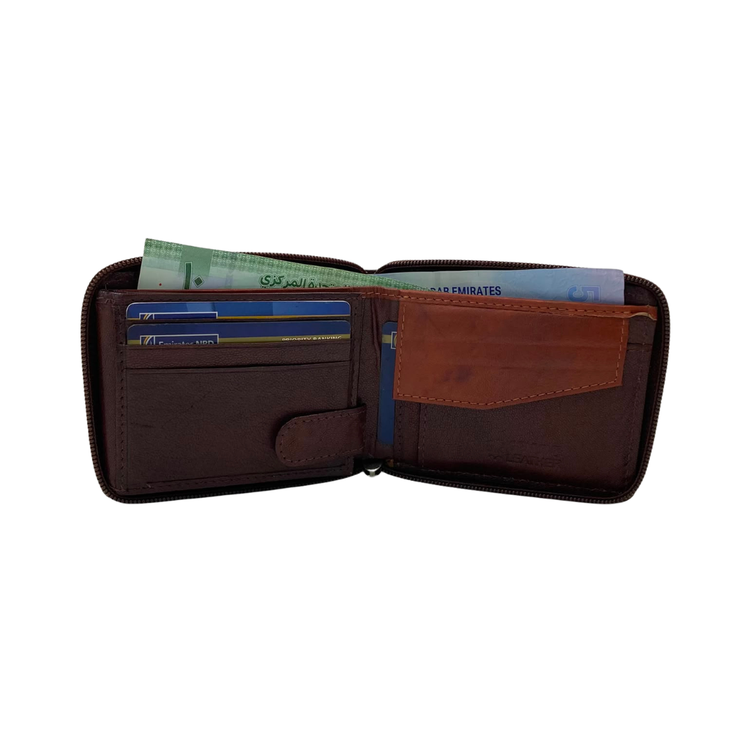 Fullzip leather mens Wallet #1426CZ