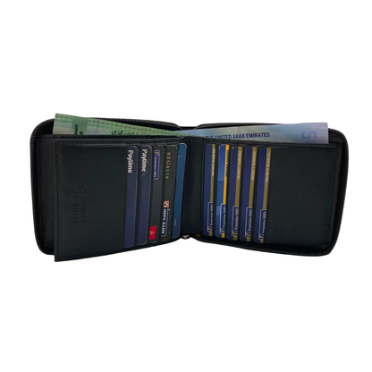 Fullzip leather mens Wallet #1888Z