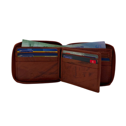 Fullzip leather mens Wallet #1398Z