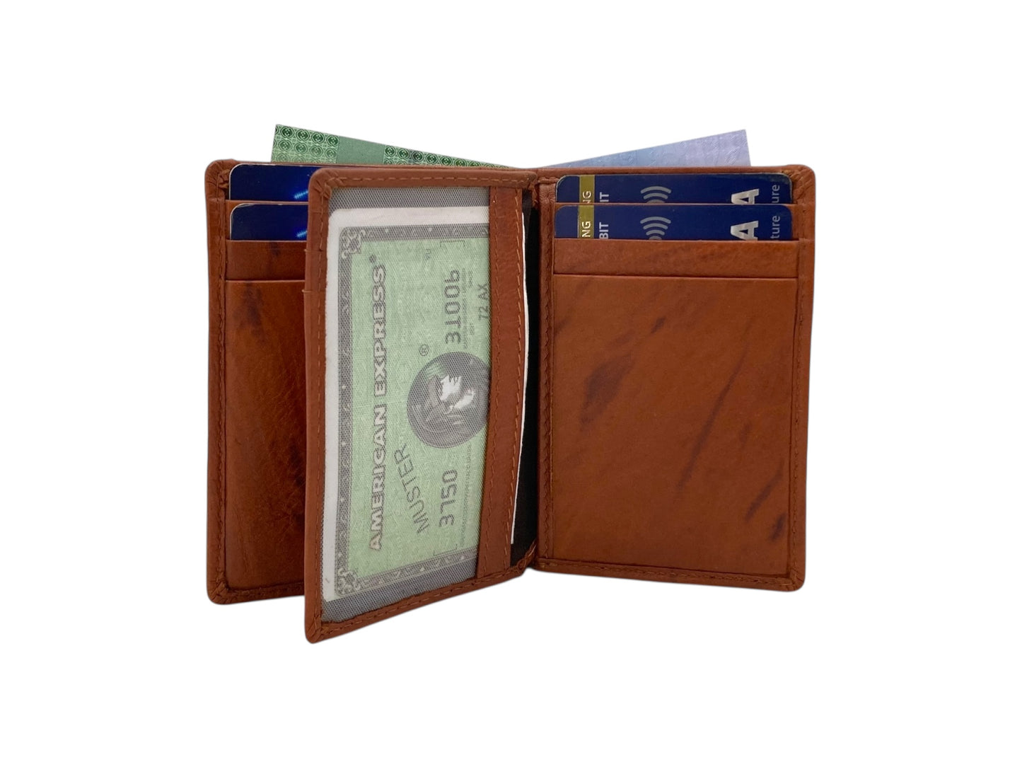 Small Bifold Cards Wallet # RFID 4018 Elastic