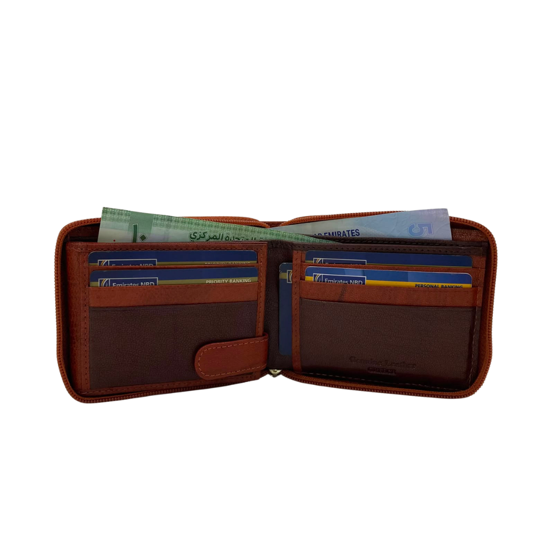 Fullzip leather mens Wallet #1426Z