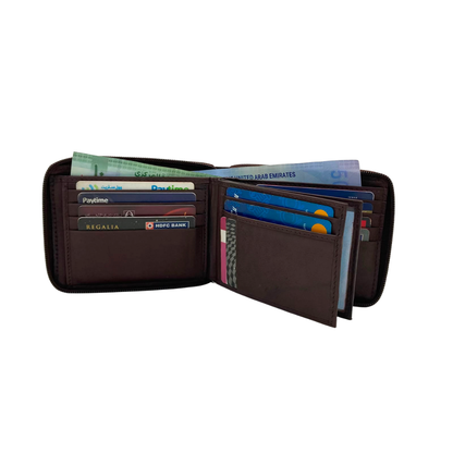 Fullzip leather mens Wallet #1406Z