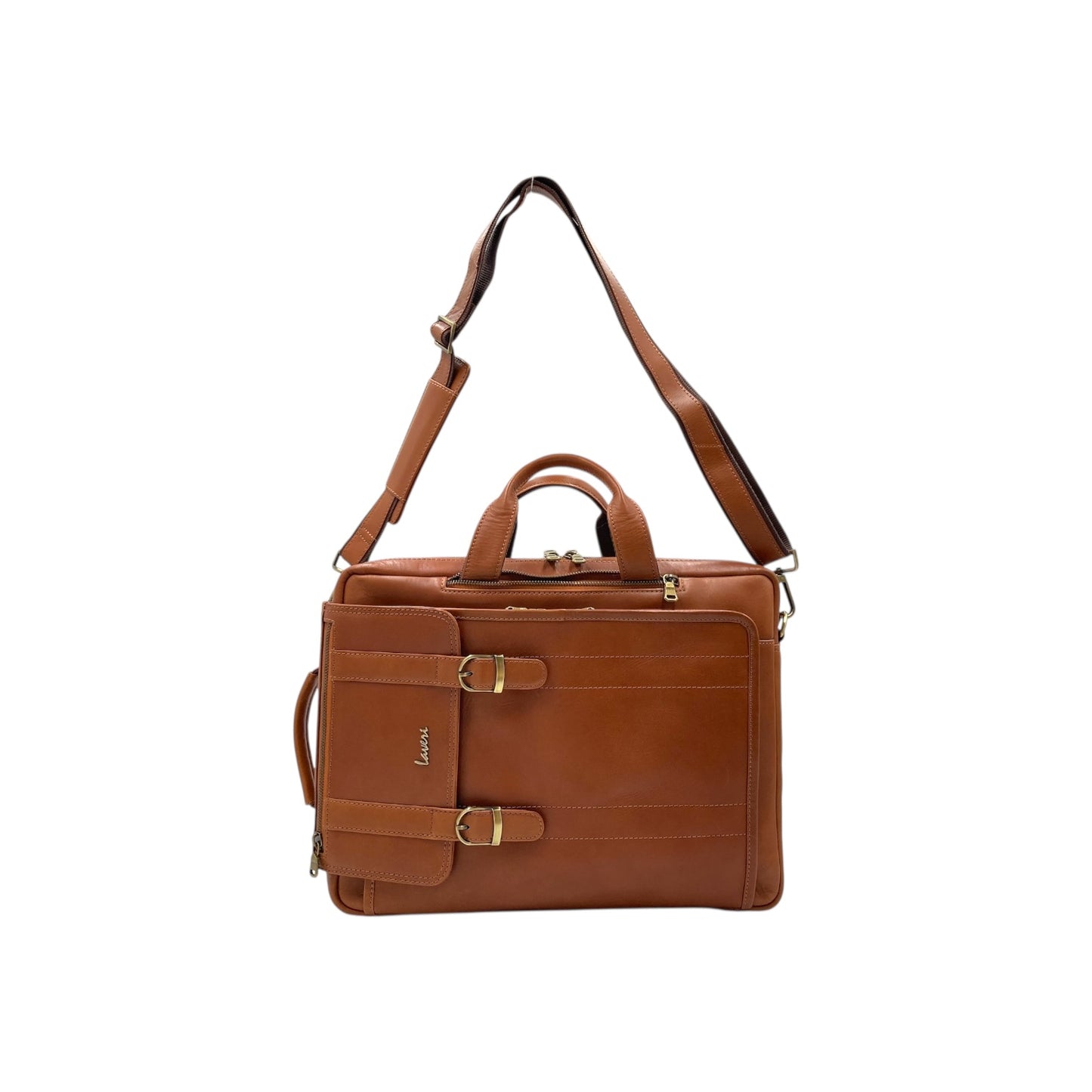 Italian Leather Backpack + Laptop Bag # 2890