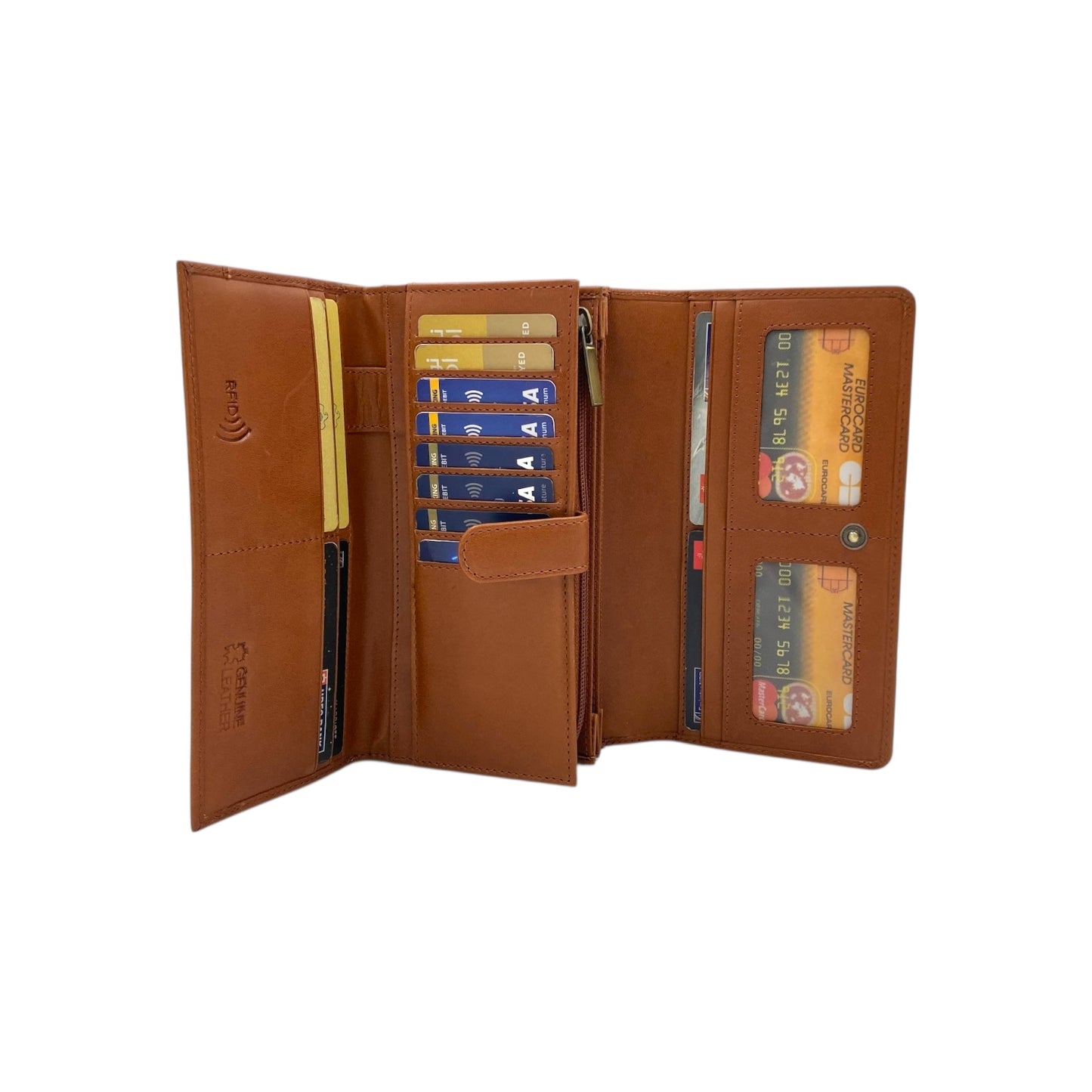 Italian Leather RFID  Women's Multipurpose Leather Wallet # 1252B