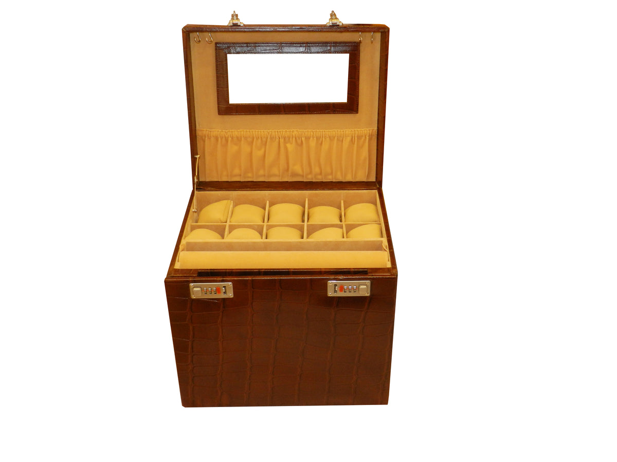 Big Jewellery Box Genuine Leather Multipurpose Watch & Jewellery Jambo JB