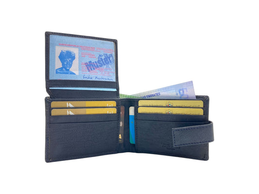VacaPelle 10-12 Card Billfold Genuine Leather Wallet # 1347L