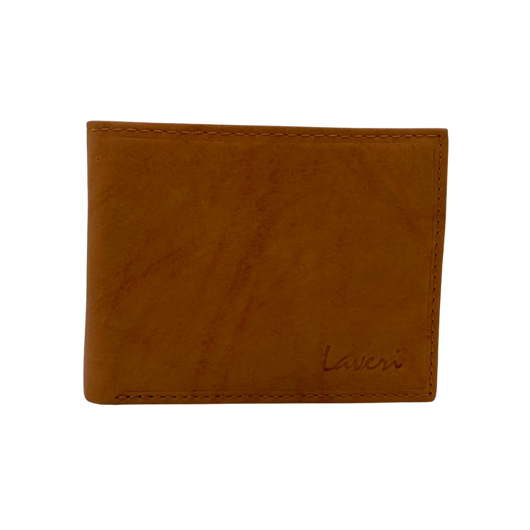 Mens Genuine Leather Mens wallet Leather Lined Bi fold Wallet For Men # 1981C