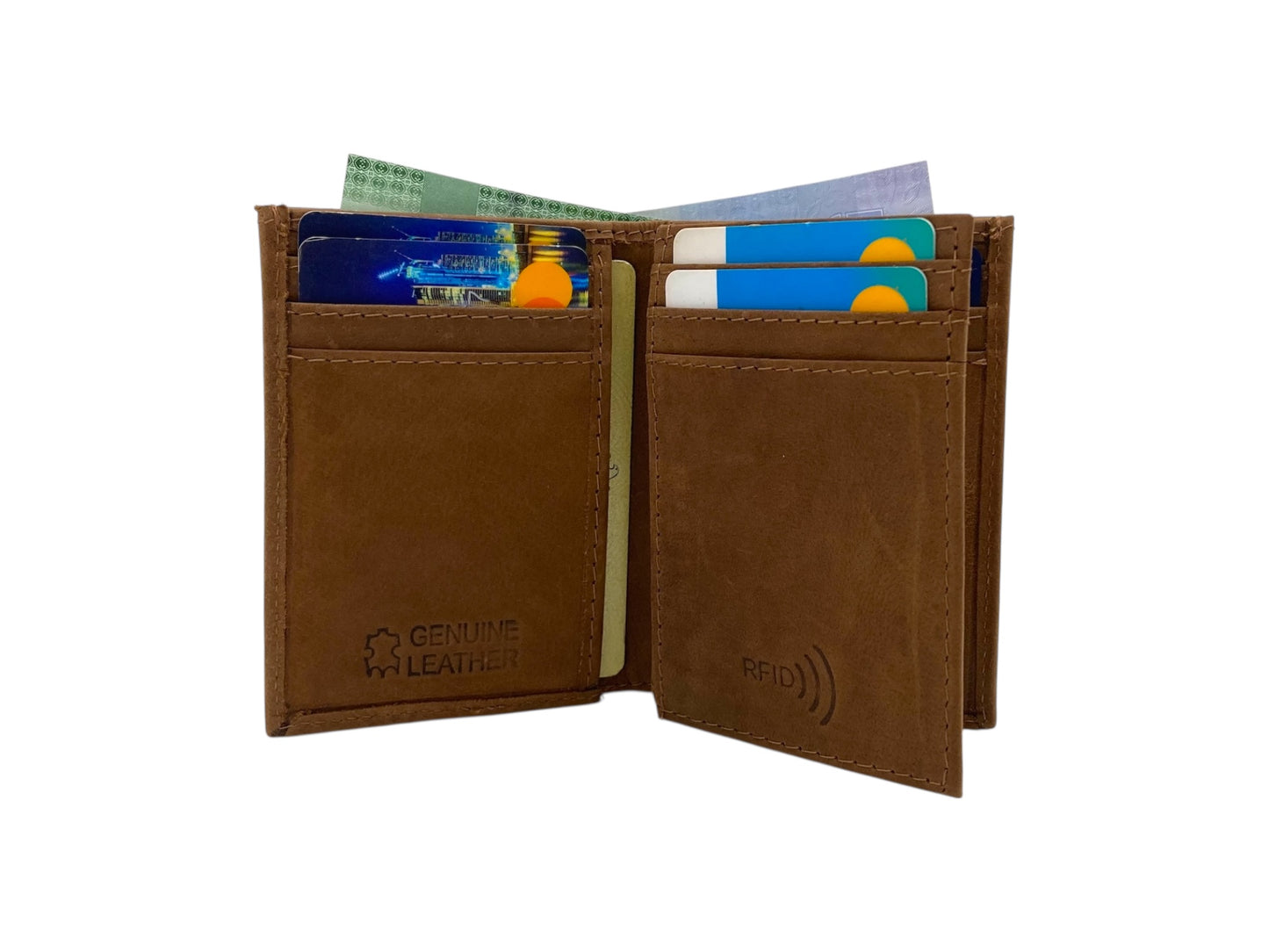 Small Bifold Cards Wallet # RFID 4018 Elastic