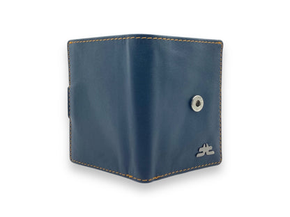 Smart Pop-Up Metallic Card Holder Bi-Fold Wallet in Leather # 4525