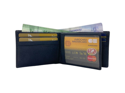 VacaPelle 10-12 Card Billfold Genuine Leather Wallet # 1074