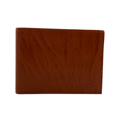 Mens Genuine Leather Mens wallet Leather Lined Bi fold Wallet For Men # 1406A