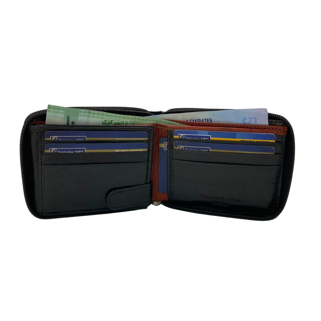Fullzip leather mens Wallet #1426Z