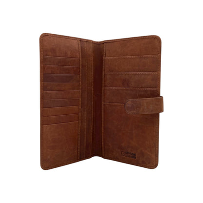 Vintage Premium Leather Family Passport Wallet # 1672L