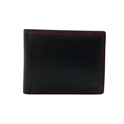 Mens Genuine Leather Mens wallet Leather Lined Bi fold Wallet For Men # 1350B