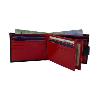Classic Men's Waterproof Bifold Leather Wallet with Flip ID Window #892L