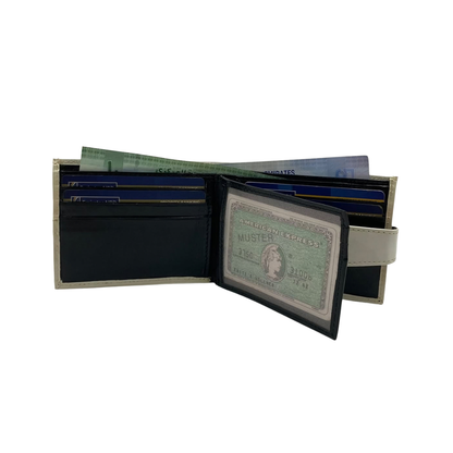 Classic Men's Waterproof Bifold Leather Wallet with Flip ID Window #1728L (C.L.)