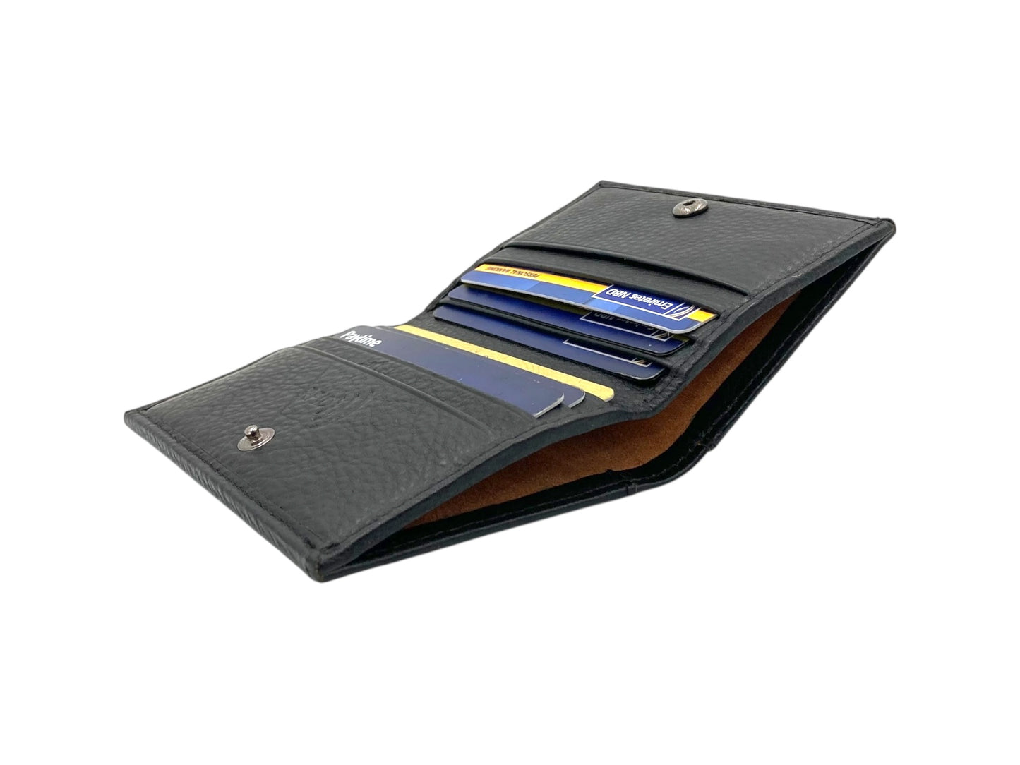Slim Photo-ID Bifold Snap Button Cards & Cash Wallet # RFID 1274AML