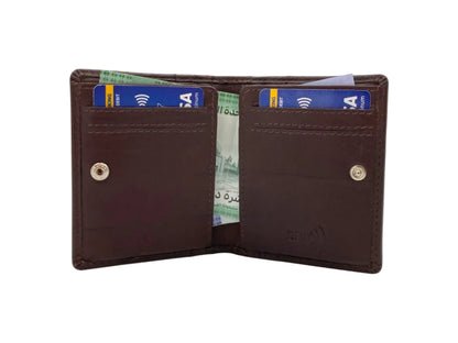 Slim Snap Button Outside Cards & Cash Wallet # RFID 4560S