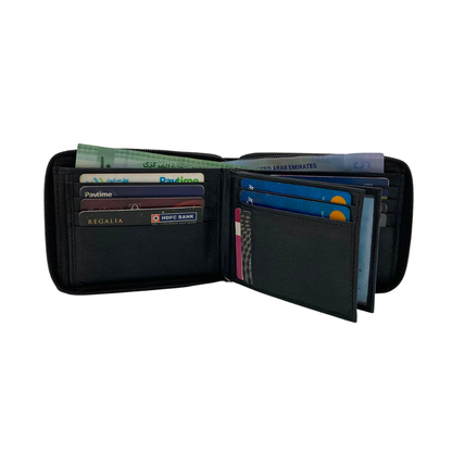 Fullzip leather mens Wallet #1406Z