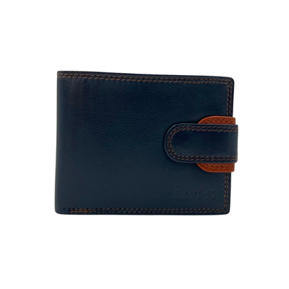 Mens Genuine Leather Mens wallet Leather Lined Bi fold Wallet For Men # 1350CBL