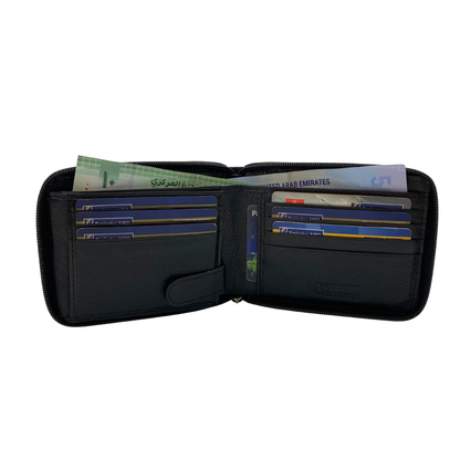 Fullzip leather mens Wallet #1013Z