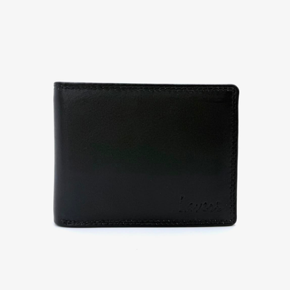 Mens Genuine Leather Mens wallet Leather Lined Bi fold Wallet For Men # 1350B