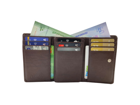 Women's Multi-Color TriFold Leather Wallet  # 1354NP