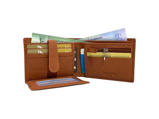VacaPelle 10-12 Card Billfold Genuine Leather Wallet # 4696A