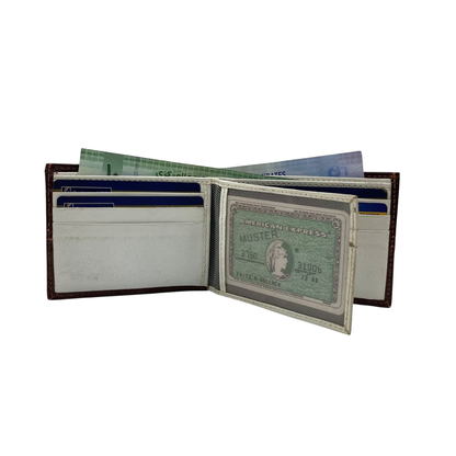 Classic Men's Waterproof Bifold Leather Wallet with Flip ID Window #1728