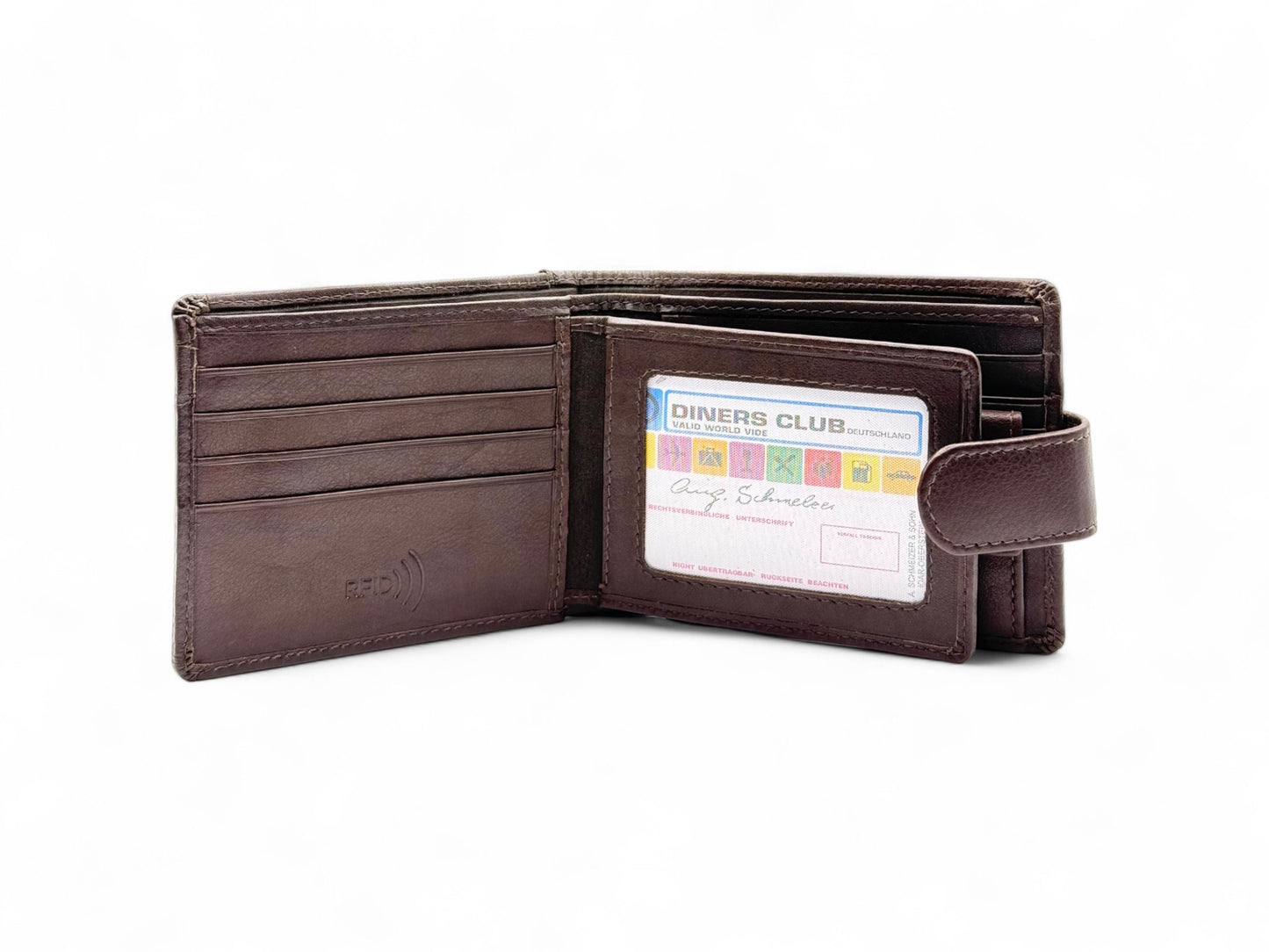 Smooth Premium 16 Card Billfold RFID Wallet |Coin Pocket | Loop #4094CP