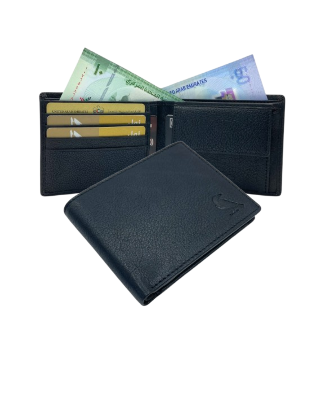 VacaPelle 6-8 Card & Coins Billfold Genuine Leather Wallet # 4662C