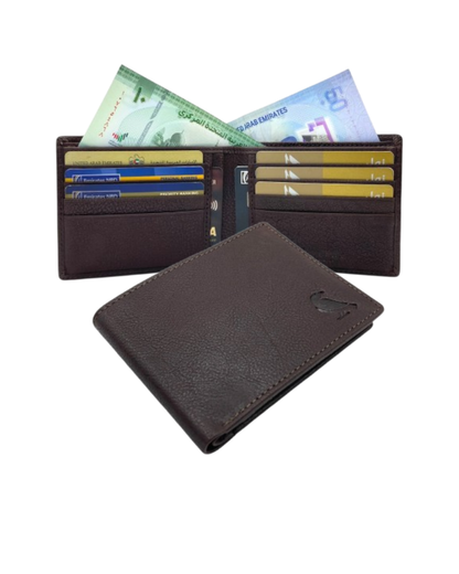 VacaPelle 10-12 Card Billfold Genuine Leather Wallet # 4662